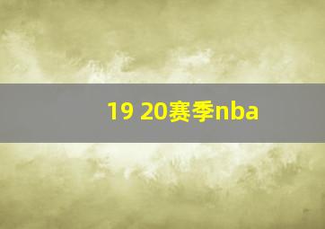 19 20赛季nba